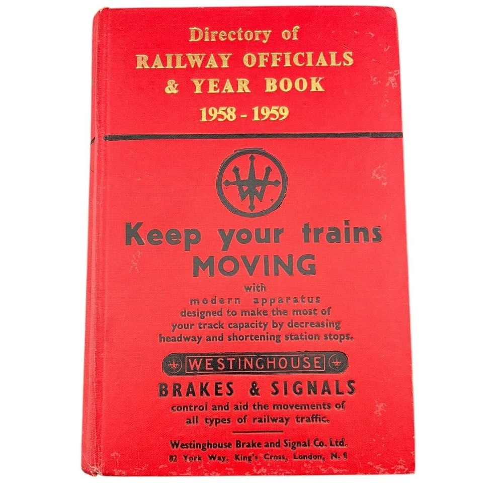 Directory of Railway Officials & Year Book 1958-1959 Tothill Press
